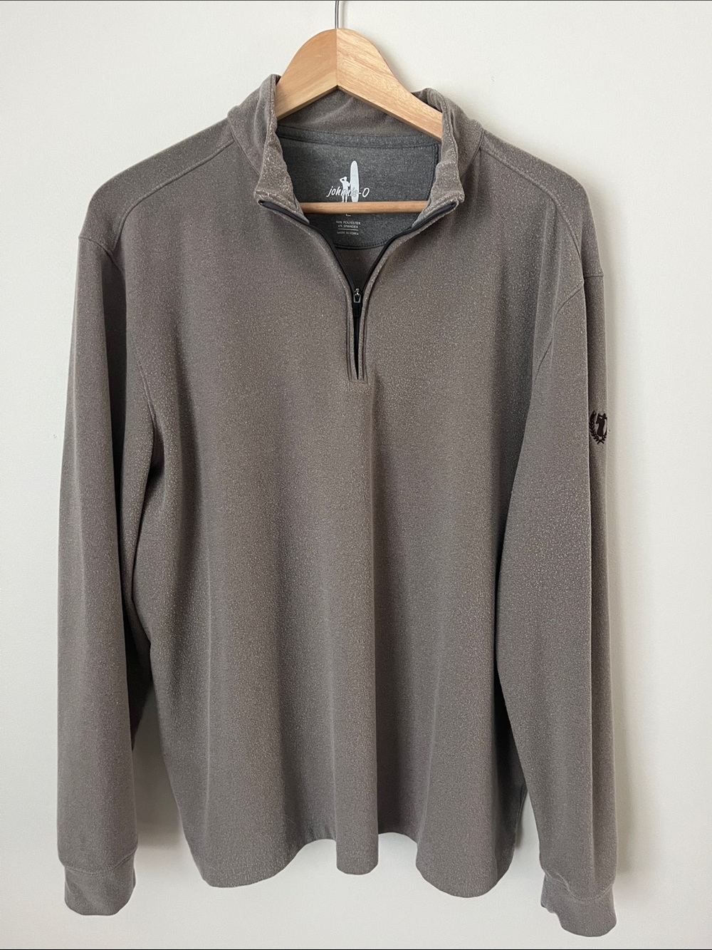 johnnie-O Men's Half-Zip Pullover Sweater - Taupe/Gray